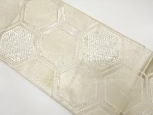 アンティーク　亀甲繋ぎ模様織り出し袋帯（材料）